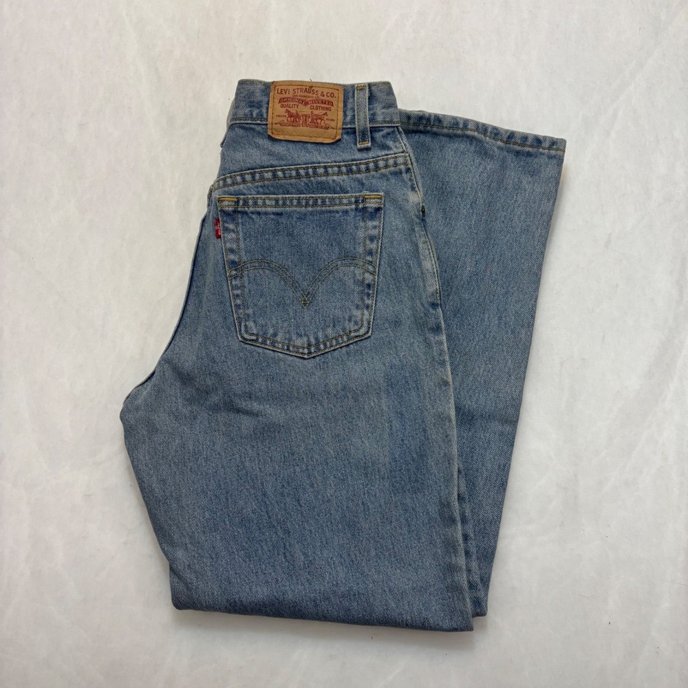 Levis 550 Relaxed Tapered‎ Jeans Womens Size 10S Light Wash Denim Vintage